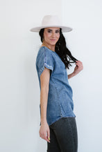 Load image into Gallery viewer, Doe &amp; Rae Take Me There Denim Top
