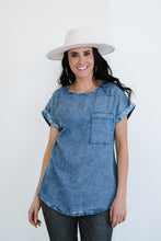 Load image into Gallery viewer, Doe &amp; Rae Take Me There Denim Top
