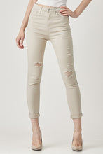 Load image into Gallery viewer, RISEN Distressed Skinny Jeans in Khaki
