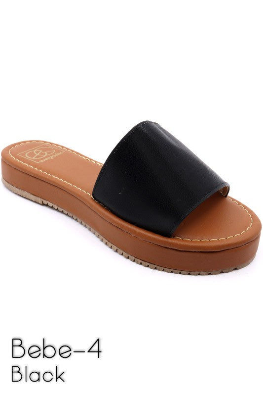 Bebe Black Sandals